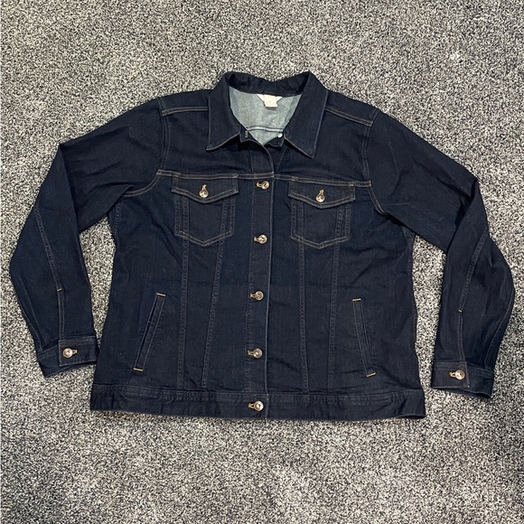 Duluth Trading Co Jackets & Blazers - Duluth Trading Co Dark Blue Jean Jacket